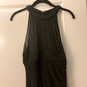 Ralph Lauren Evening Black Gown with Beading